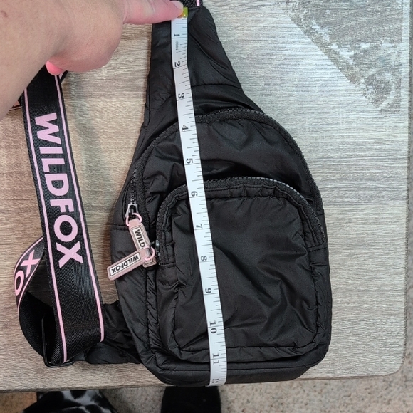 Wildfox Black Crossbody Bag with Pink Details - Picture 10 of 11